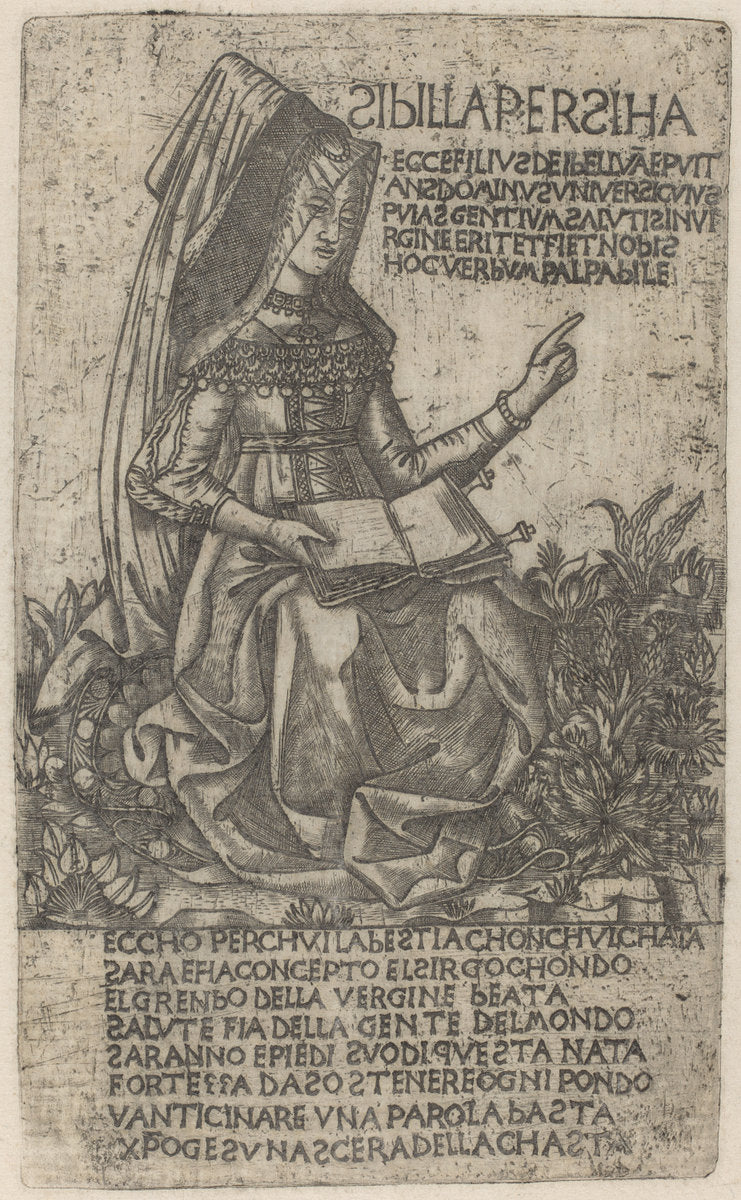 early 15th century by after Baccio Baldini (Persian Sibyl), 16X12"(A3)Poster Print