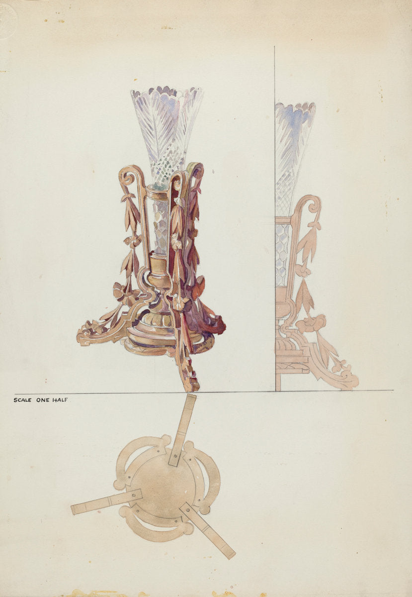 Vase Stand by Otto E. Hake (American, active c. 1935), 16X12"(A3)Poster Print