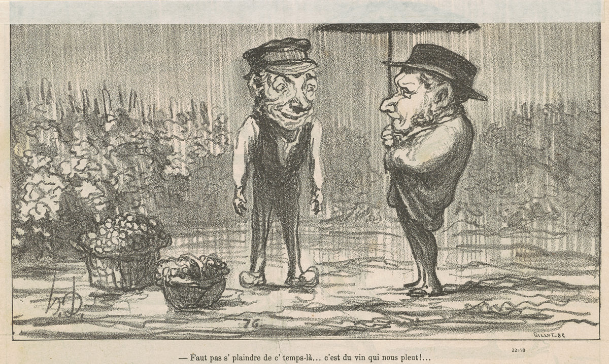 Faut pas s'plaindre de c'temps-la ... by Honoré Daumier (French, 1808 - 1879), 16X12"(A3)Poster Print