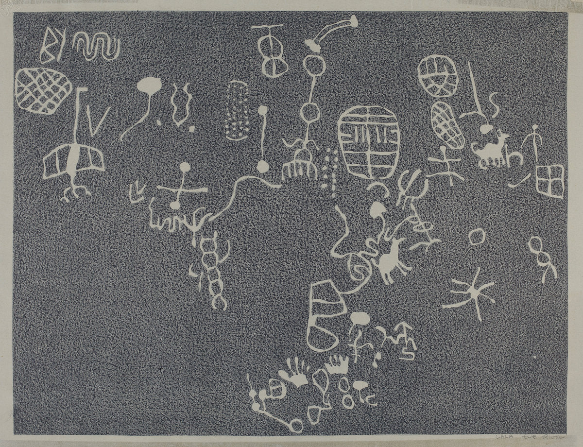 Petroglyph by Lala Eve Rivol (American, active c. 1935), 16X12"(A3)Poster Print