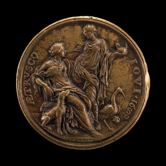 Allegory of Vigilance and Loyalty [reverse] by Massimiliano Soldani Benzi (Florentine, 1656 - 1740), 16X12"(A3)Poster Print