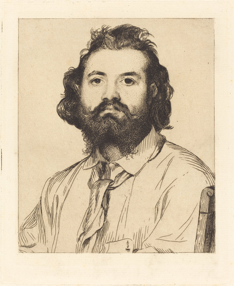 Zacharie Astruc by Félix Bracquemond (French, 1833 - 1914), 16X12"(A3)Poster Print