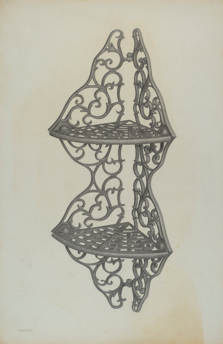 Corner Shelf Bracket by Milton Grubstein (American, active c. 1935), 16X12"(A3)Poster Print