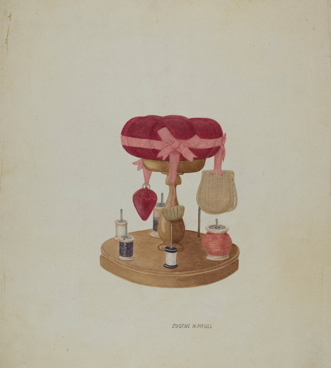 Sewing Stand by Eugene W. McGill (American, active c. 1935), 16X12"(A3)Poster Print