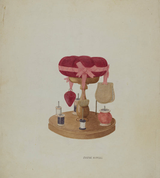Sewing Stand by Eugene W. McGill (American, active c. 1935), 16X12"(A3)Poster Print