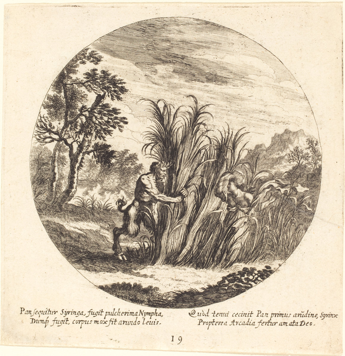 Pan and Syrinx by Georg Andreas Wolfgang, the Elder (German, 1631 - 1716), 16X12"(A3)Poster Print