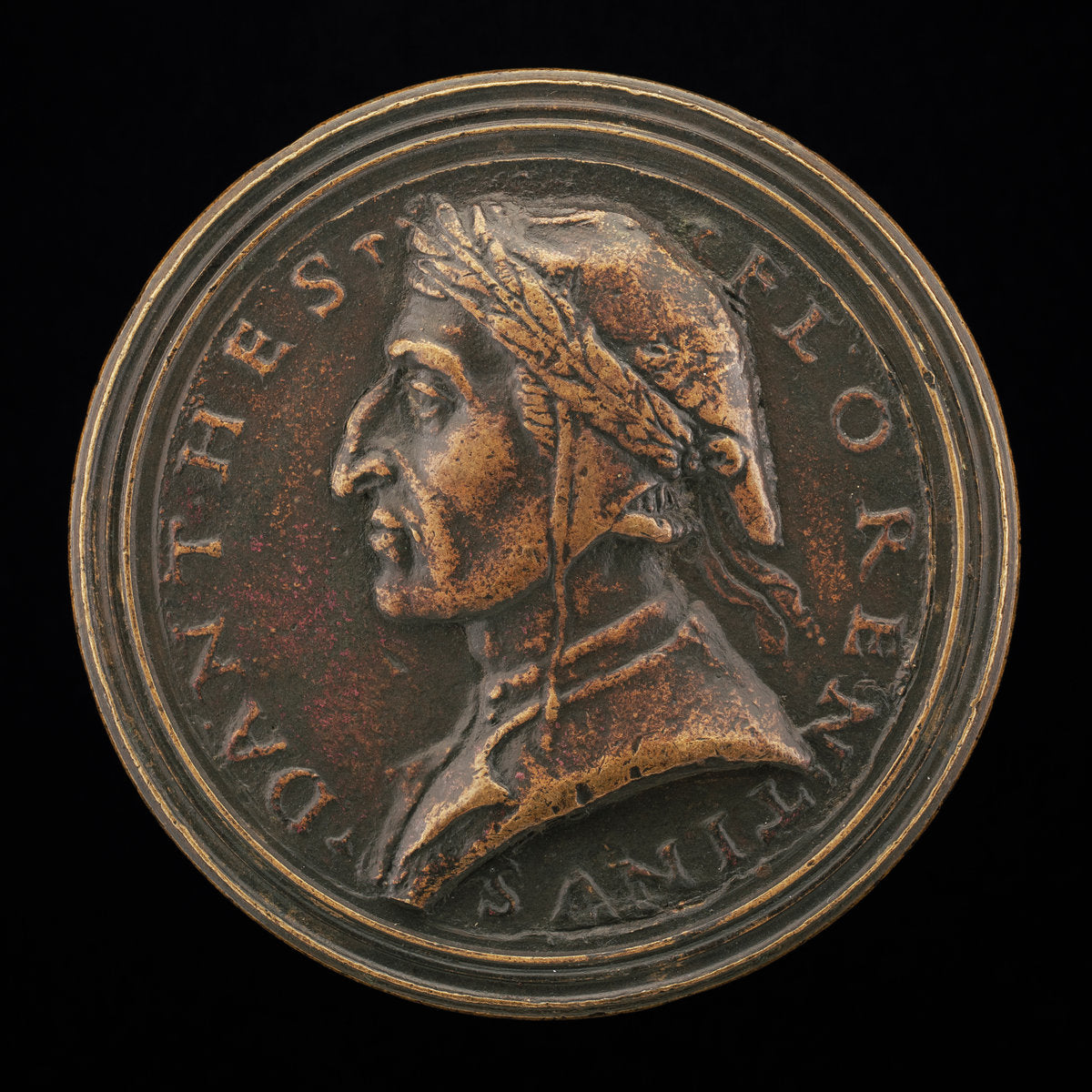 late 15th century by Florentine 15th Century (Dante Alighieri, Florentine Poet, 1265-1321 [obverse]), 16X12"(A3)Poster Print