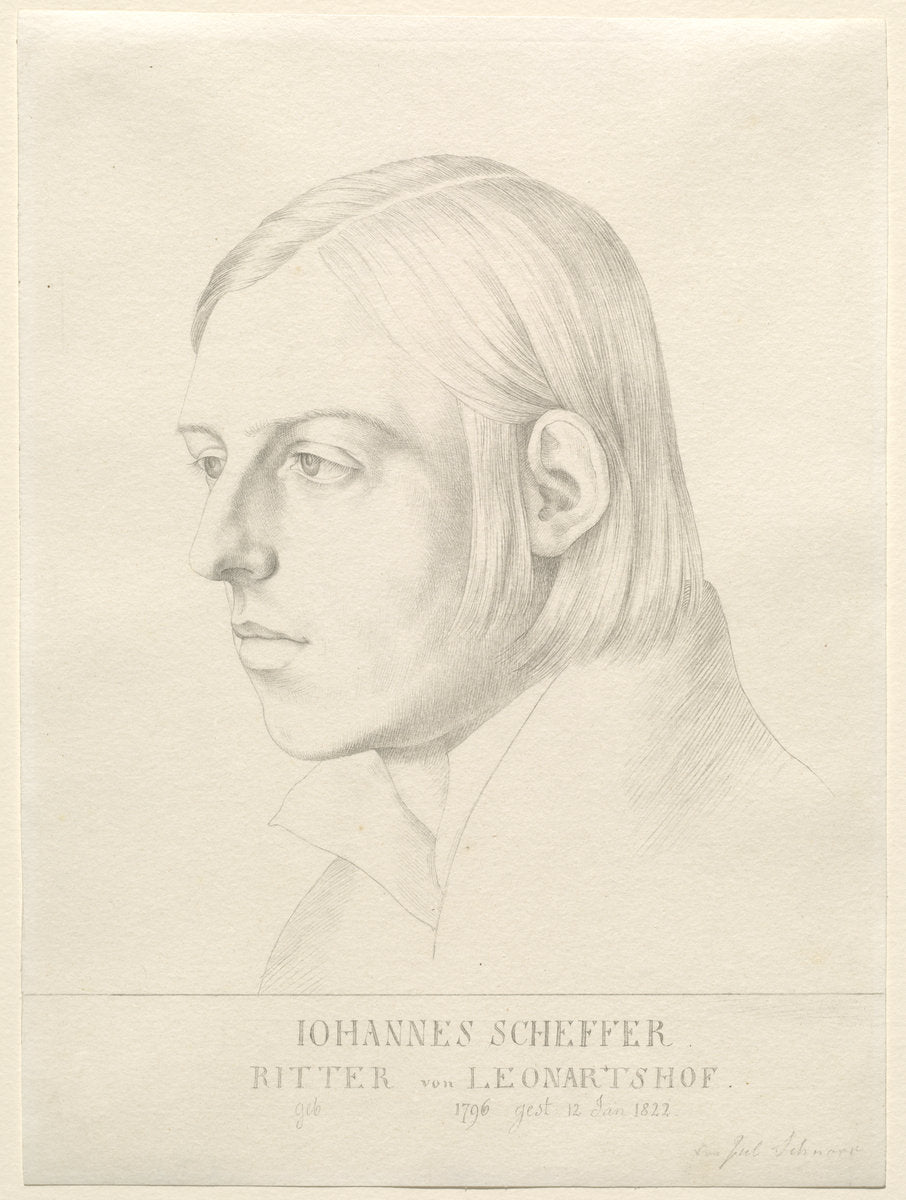 Johann Evangelist Scheffer von Leonhardshoff by Julius Schnorr von Carolsfeld (German, 1794 - 1872), 16X12"(A3)Poster Print