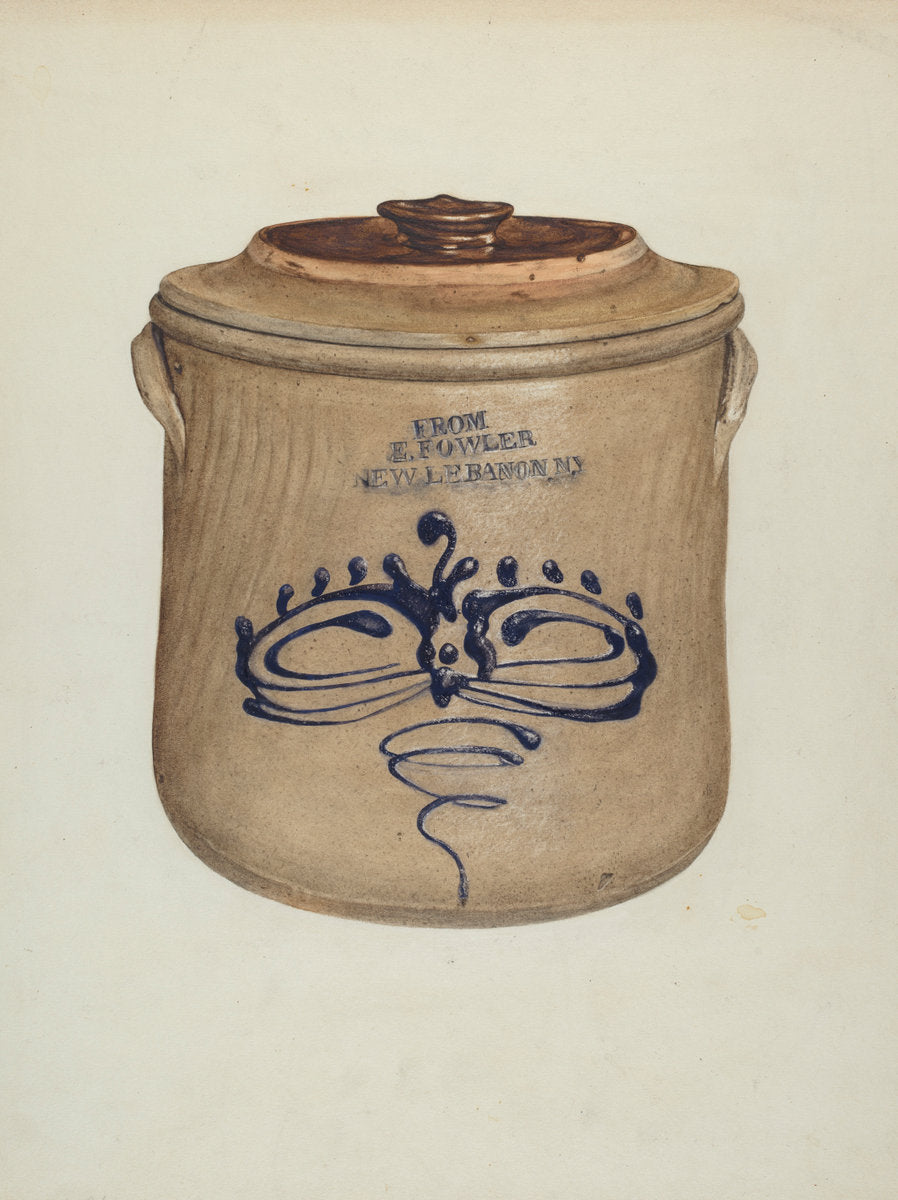 Crock with Cover by Yolande Delasser (American, active c. 1935), 16X12"(A3)Poster Print