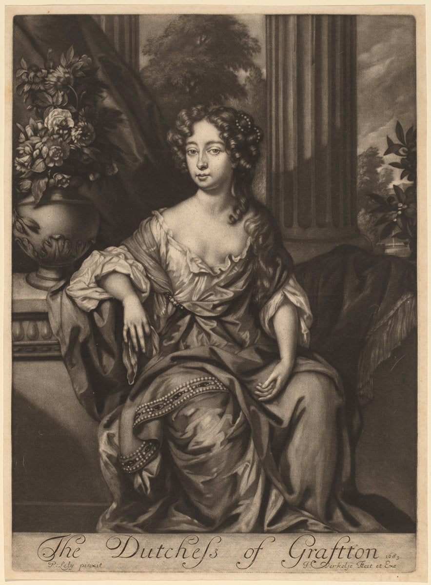 The Duchess of Grafton by Jan Verkolje I after Sir Peter Lely (Dutch, 1650 - 1693), 16X12"(A3)Poster Print