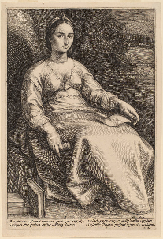 Melpomene by Hendrik Goltzius (Dutch, 1558 - 1617), 16X12"(A3)Poster Print