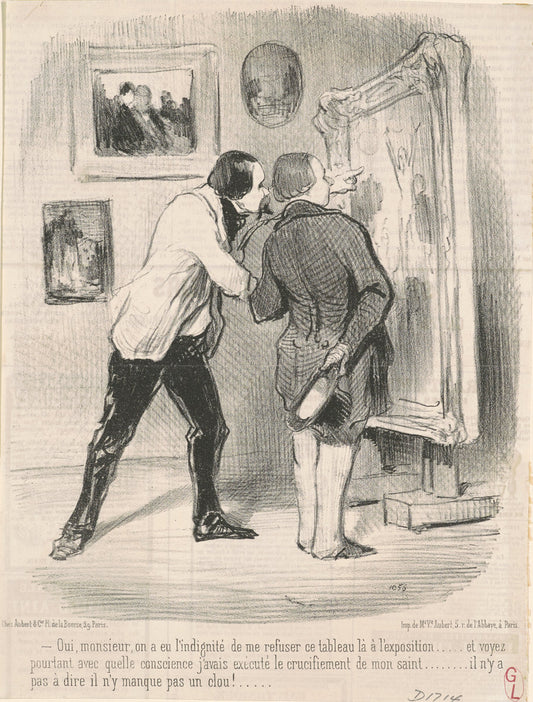 Oui ... on a eu l'indignité de me refuser ce tableau ... by Honoré Daumier (French, 1808 - 1879), 16X12"(A3)Poster Print