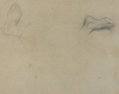 Studies of Feet [verso] by Edgar Degas (French, 1834 - 1917), 16X12"(A3)Poster Print
