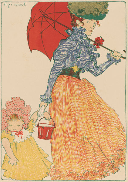 At the Square by Henri Jacques Edouard Evenepoel (Belgian, 1872 - 1899), 16X12"(A3)Poster Print
