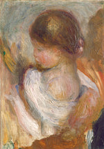 Young Girl Reading by Auguste Renoir (French, 1841 - 1919), 16X12"(A3)Poster Print