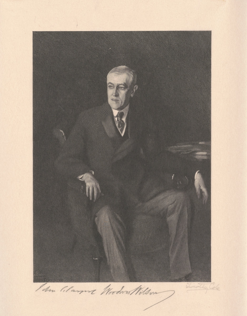 Woodrow Wilson by Timothy Cole, after John Singer Sargent (American, 1852 - 1931), 16X12"(A3)Poster Print