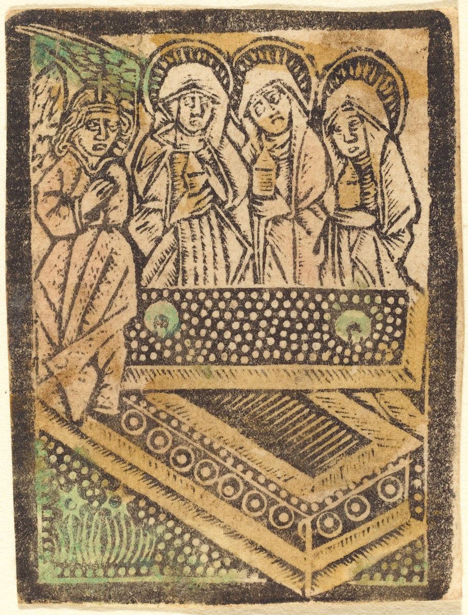 1470/1480 by Workshop of Master of the Aachen Madonna (The Three Maries at the Tomb), 16X12"(A3)Poster Print