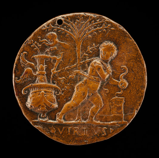 Allegorical Scene [obverse] by Master I.S.A. (Italian, active first half 16th century), 16X12"(A3)Poster Print