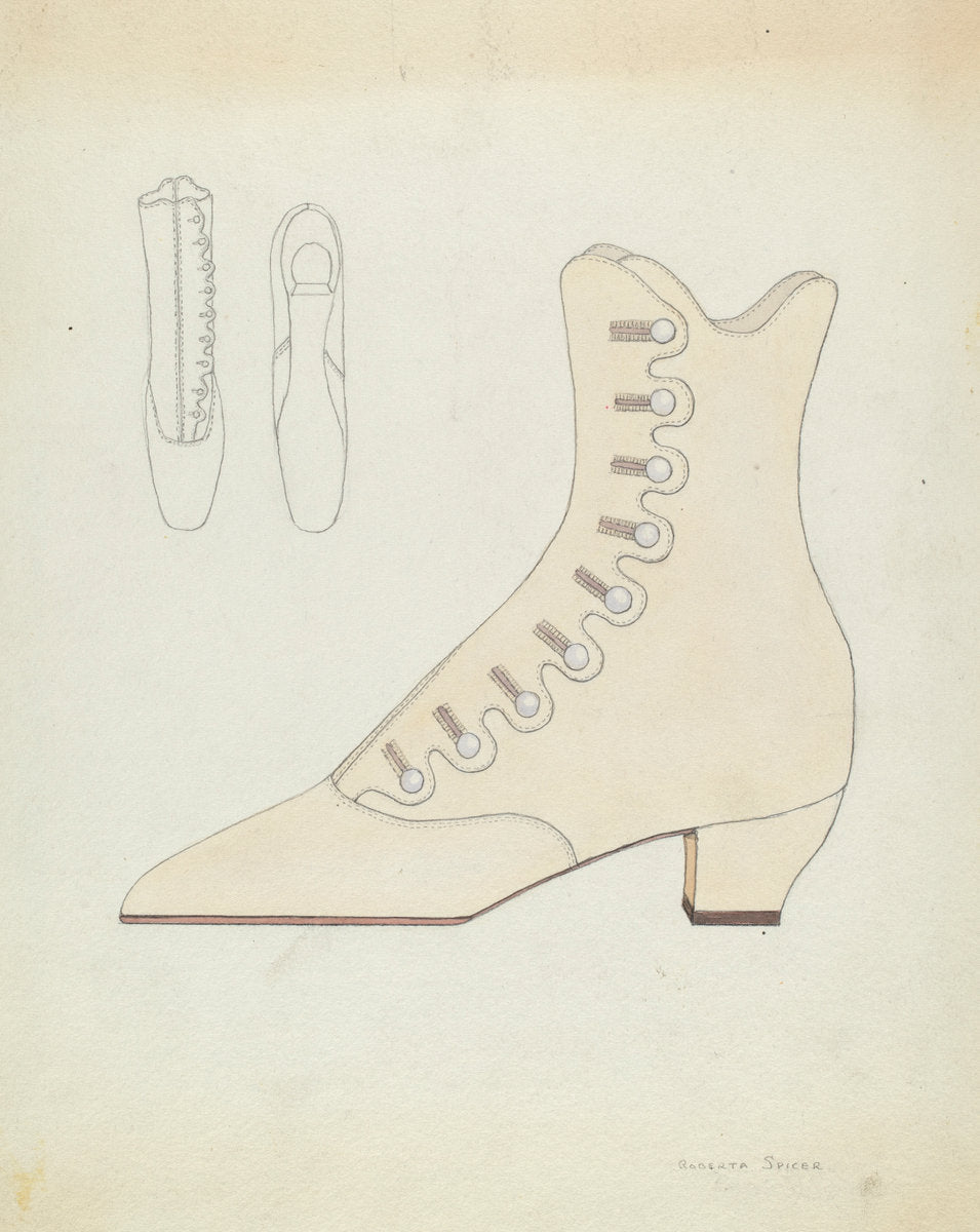 Woman's Shoe by Roberta Spicer (American, active c. 1935), 16X12"(A3)Poster Print