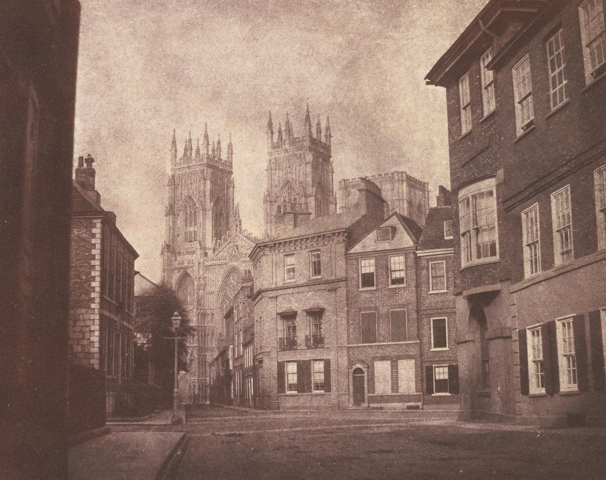 A Scene in York: York Minster from Lop Lane by William Henry Fox Talbot (British, 1800 - 1877), 16X12"(A3)Poster Print