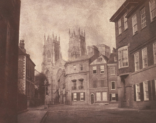 A Scene in York: York Minster from Lop Lane by William Henry Fox Talbot (British, 1800 - 1877), 16X12"(A3)Poster Print