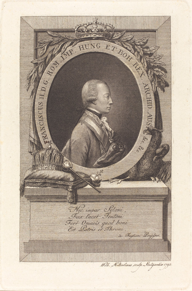 Francis II, Holy Roman Emperor by Christian Wilhelm Ketterlinus (German, 1766 - 1803), 16X12"(A3)Poster Print