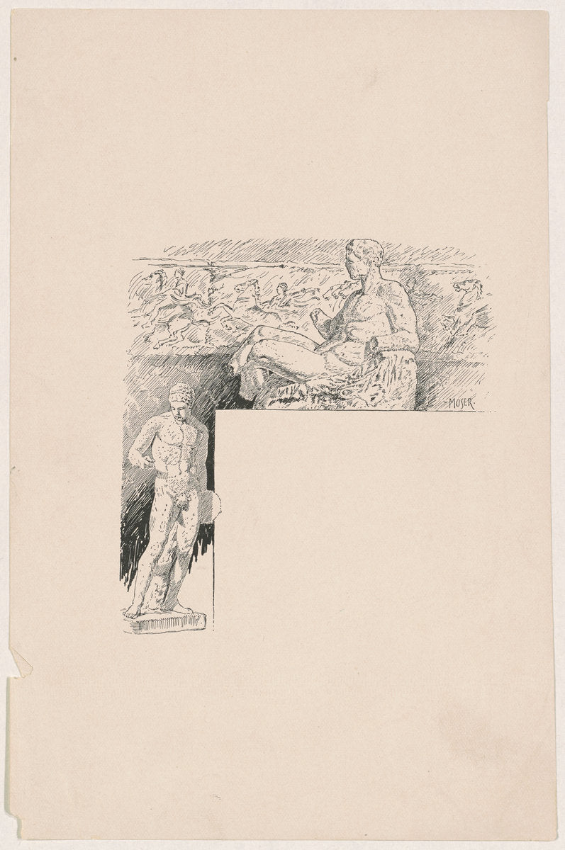 Casts from Antique Sculpture: The Parthenon, proof by James Henry Moser (American (born Canada), 1854 - 1913), 16X12"(A3)Poster Print