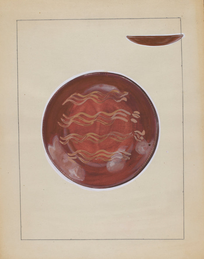 Plate by John Dana (American, active c. 1935), 16X12