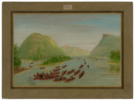 Father Hennepin and Two Companions Made Prisoners by the Sioux.  April 1680 by George Catlin (American, 1796 - 1872), 16X12"(A3)Poster Print