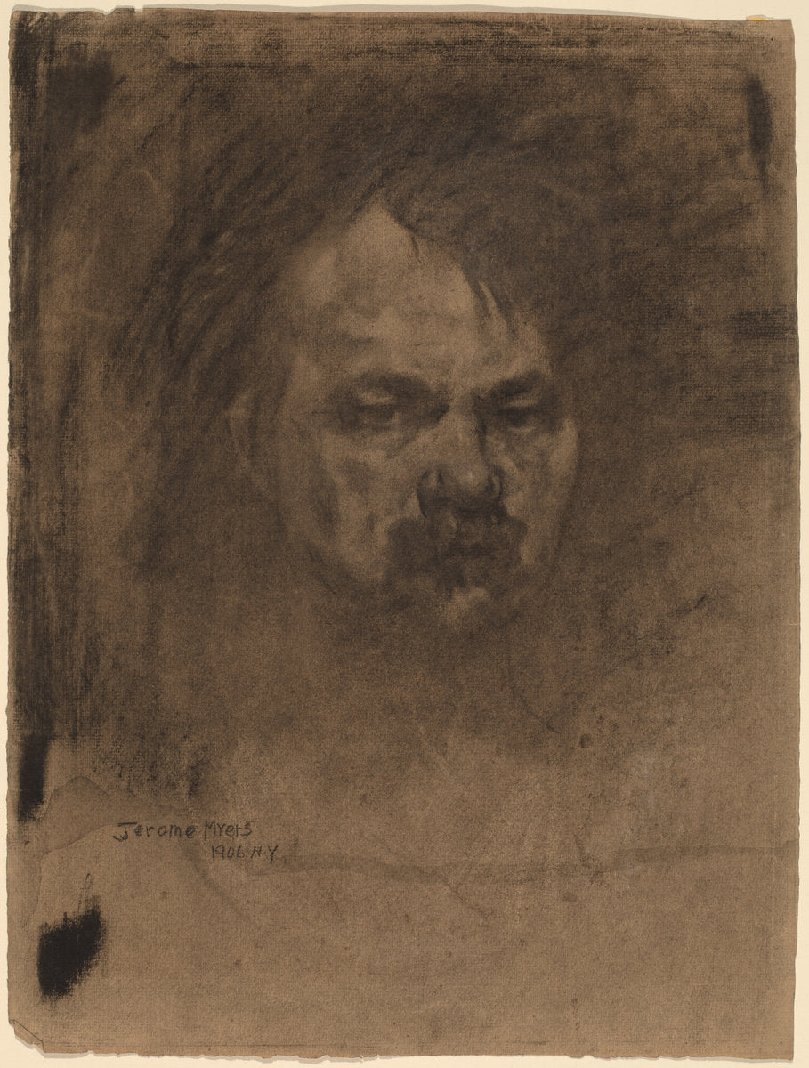 Self-Portrait by Jerome Myers (American, 1867 - 1940), 16X12"(A3)Poster Print