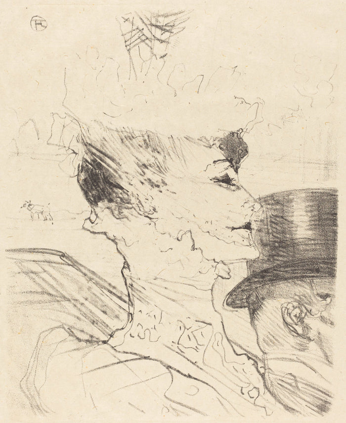 Yvette Guilbert? by Henri de Toulouse-Lautrec (French, 1864 - 1901), 16X12