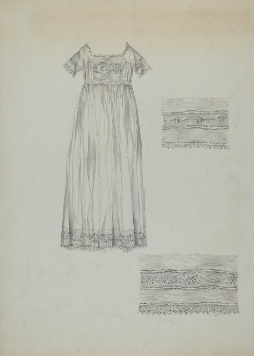 Infant's Baptismal Dress by Sarah F. Williams (American, active c. 1935), 16X12"(A3)Poster Print