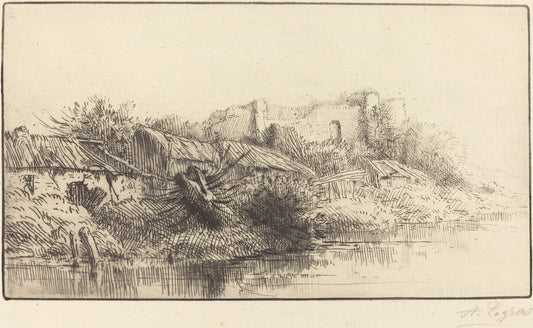 Abandoned Village (Le village abondonne) by Alphonse Legros (French, 1837 - 1911), 16X12"(A3)Poster Print