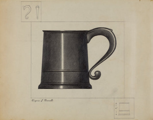 Pewter Mug by Eugene Barrell (American, active c. 1935), 16X12"(A3)Poster Print