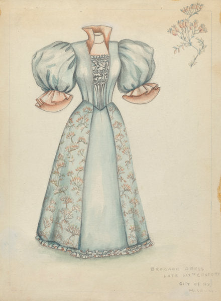Brocade Dress by Fanchon Larzelere (American, active c. 1935), 16X12"(A3)Poster Print