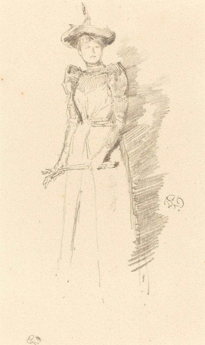 Gants de Suède by James McNeill Whistler (American, 1834 - 1903), 16X12"(A3)Poster Print