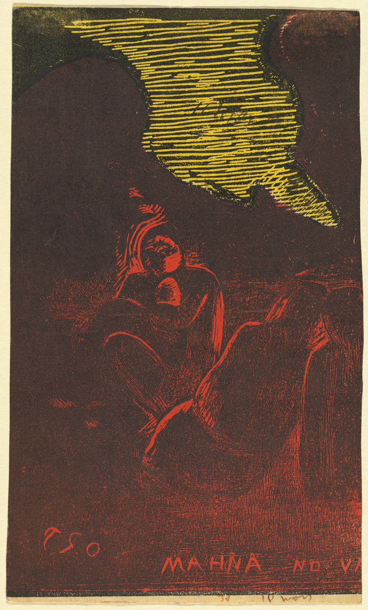 Mahna no Varua Ino (The Demon Speaks) [verso] by Paul Gauguin (French, 1848 - 1903), 16X12"(A3)Poster Print