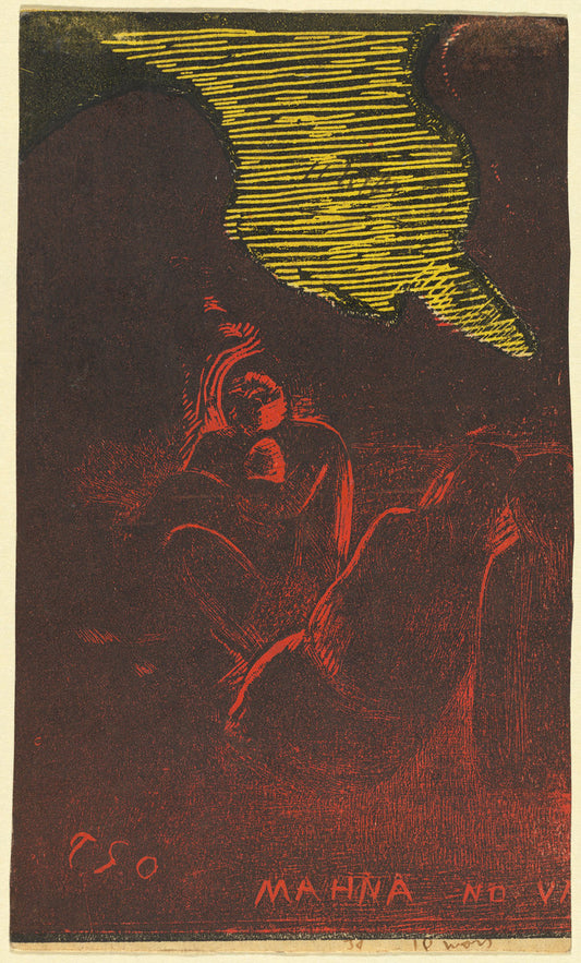 Mahna no Varua Ino (The Demon Speaks) [verso] by Paul Gauguin (French, 1848 - 1903), 16X12"(A3)Poster Print