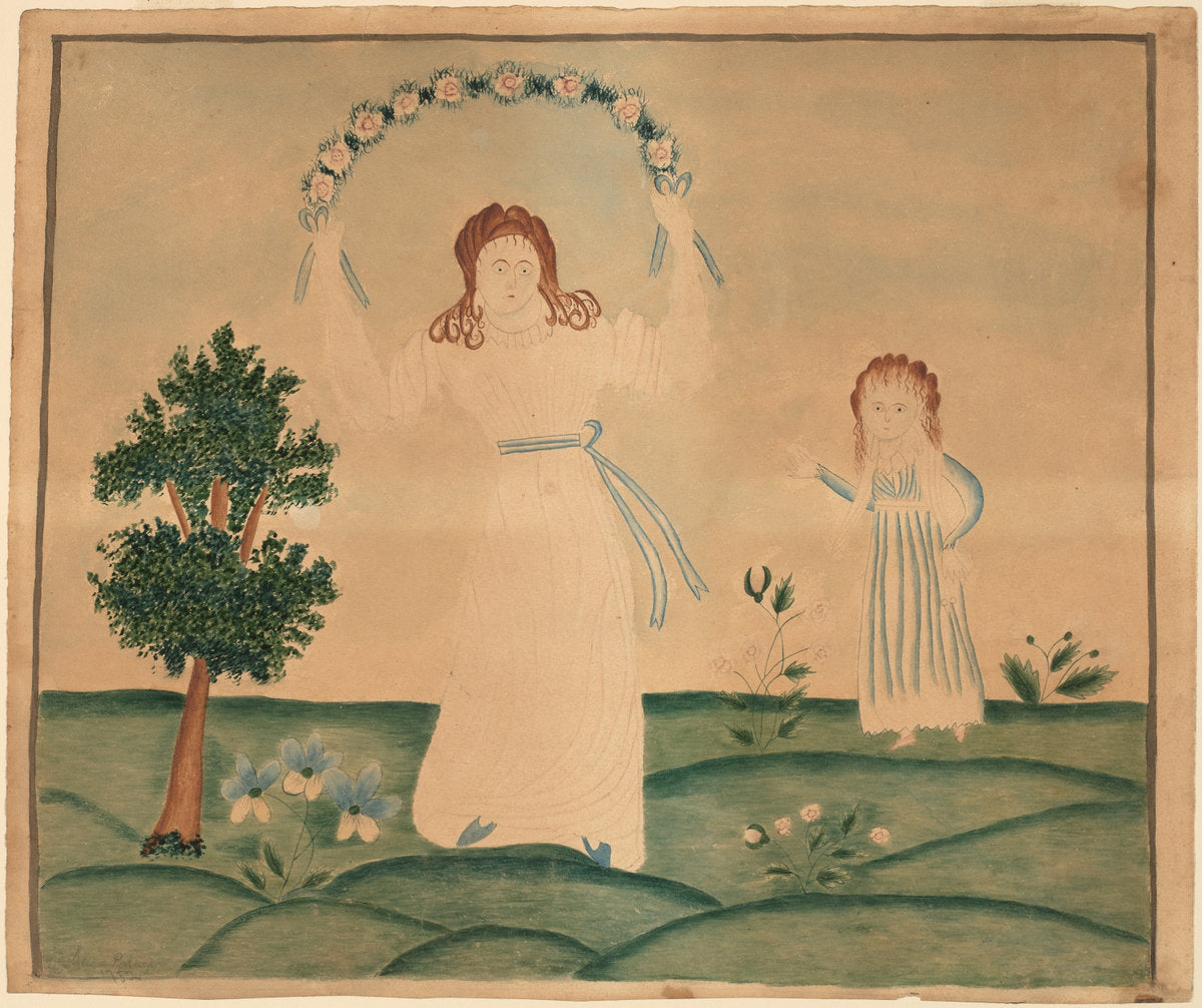Dancing Children by Jane Palmer (American, active c. 1780), 16X12"(A3)Poster Print