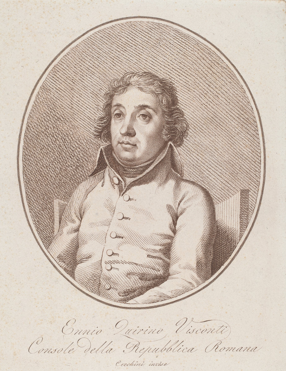 Ennio Quirino Visconti by Francesco Cecchini (Italian, died before 1811), 16X12"(A3)Poster Print