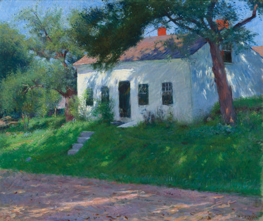 Roadside Cottage by Dennis Miller Bunker (American, 1861 - 1890), 16X12"(A3)Poster Print