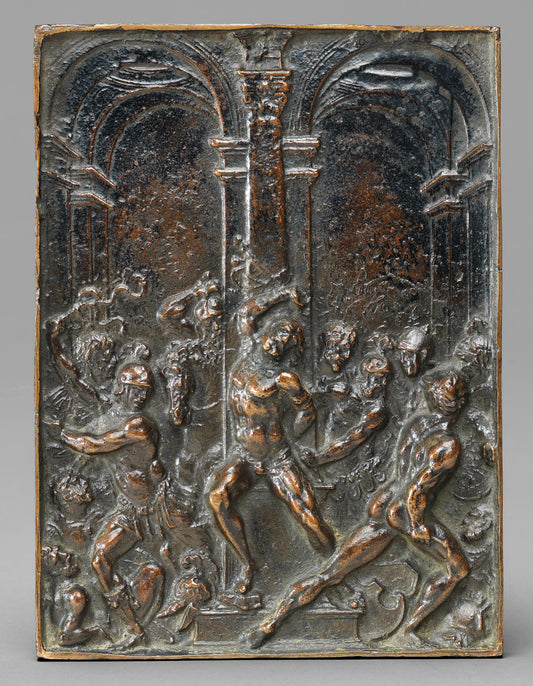 The Flagellation by Moderno (Veronese, 1467 - 1528), 16X12"(A3)Poster Print
