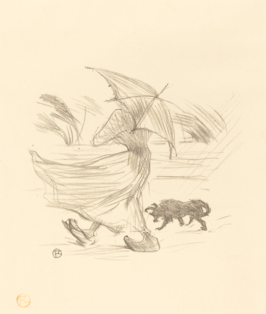 Ce que dit la pluie by Henri de Toulouse-Lautrec (French, 1864 - 1901), 16X12"(A3)Poster Print