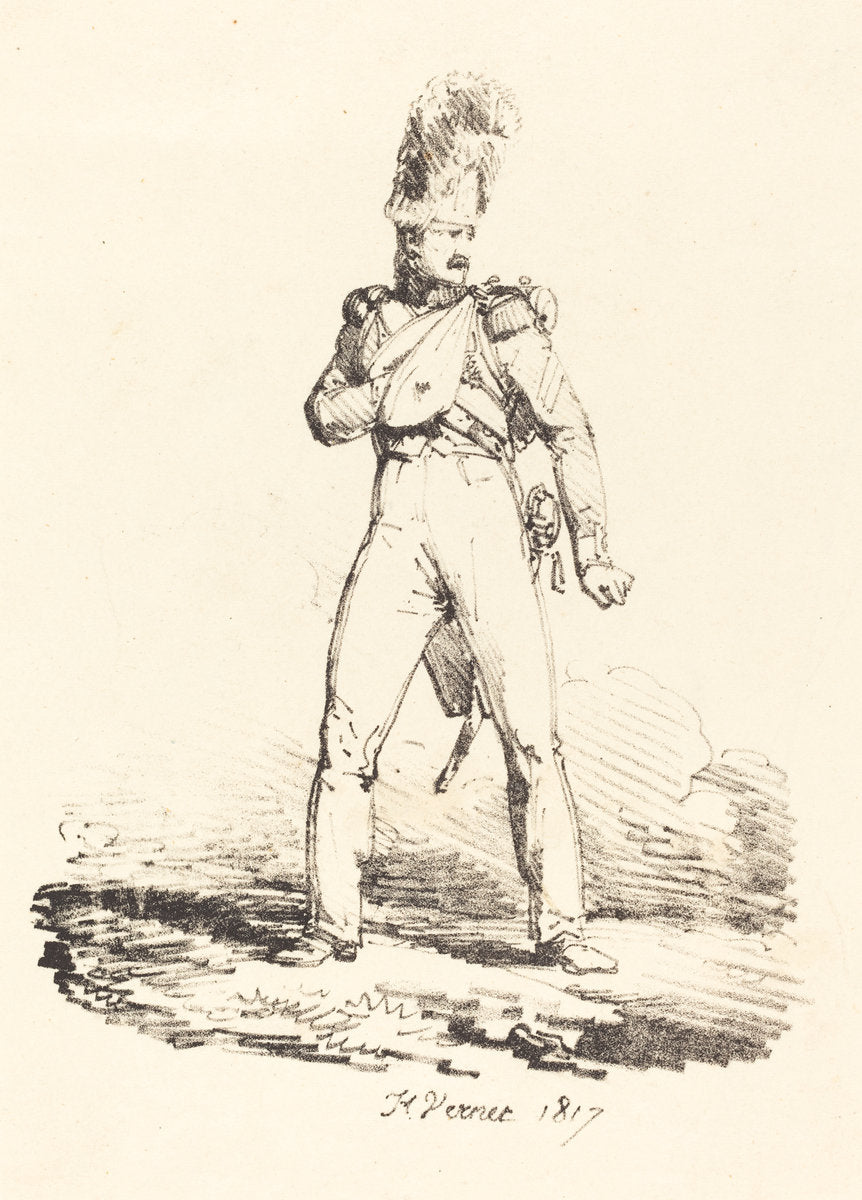 Grenadier by Horace Vernet (French, 1789 - 1863), 16X12"(A3)Poster Print