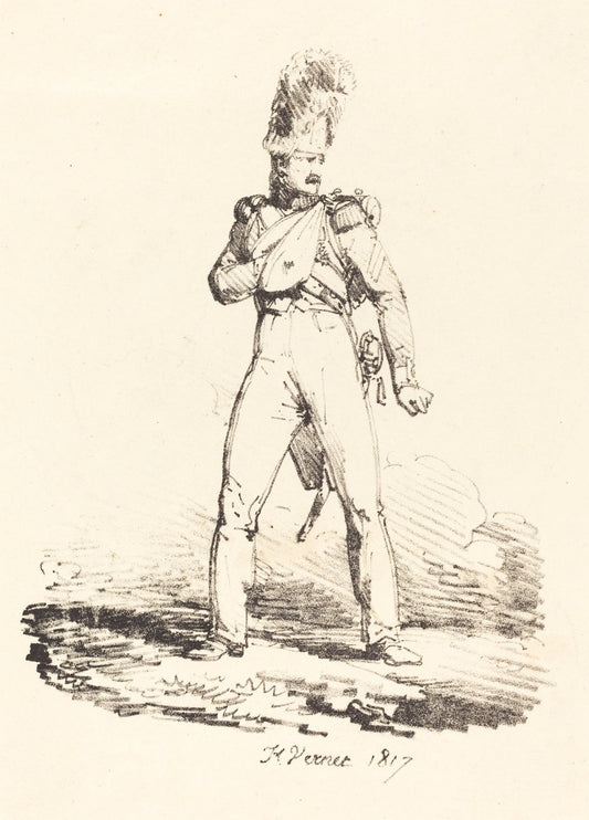 Grenadier by Horace Vernet (French, 1789 - 1863), 16X12"(A3)Poster Print