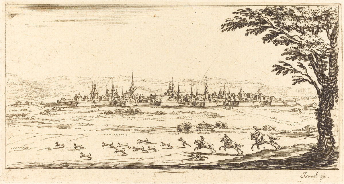 in or after 1635 by after Jacques Callot (View of Nancy), 16X12"(A3)Poster Print