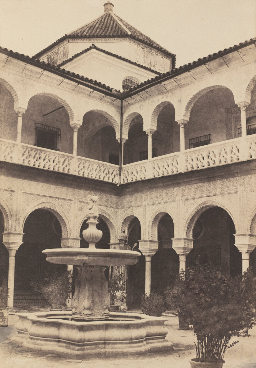 Espagne. Seville, Cour de la Maison Du Duc De Medina Celi dite Maison de Pilate by E.K. Tenison (Irish, 1805 - 1878), 16X12"(A3)Poster Print