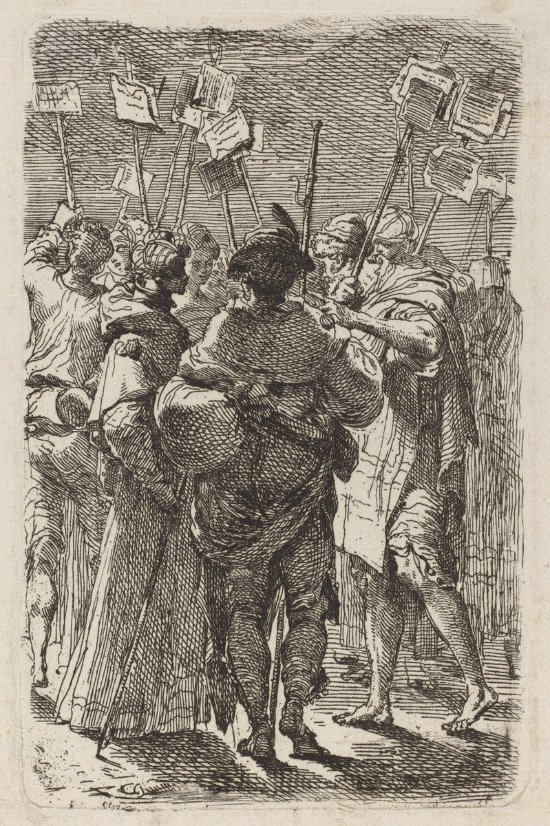 The Pilgrims by Gaetano Gandolfi (Italian, 1734 - 1802), 16X12"(A3)Poster Print