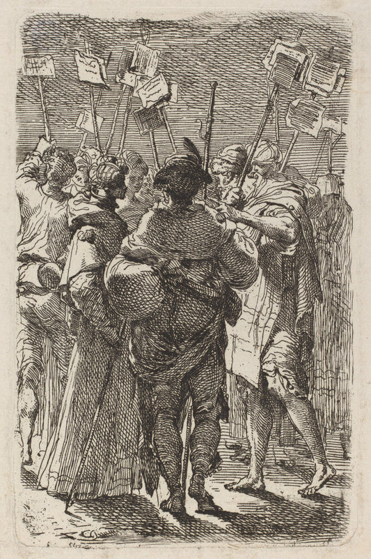 The Pilgrims by Gaetano Gandolfi (Italian, 1734 - 1802), 16X12"(A3)Poster Print