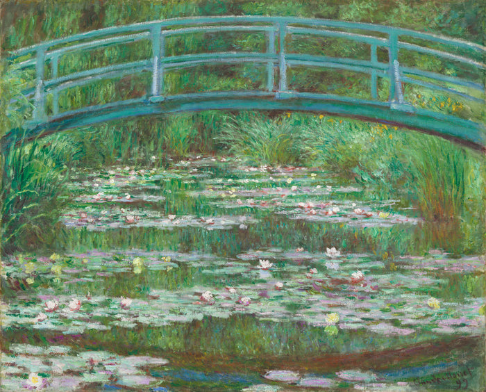The Japanese Footbridge by Claude Monet (French, 1840 - 1926), 16X12